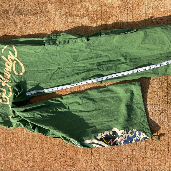 Ed Hardy Women’s Size Small Wide Leg Cargo Pants in Army Green - Picture 13 of 14